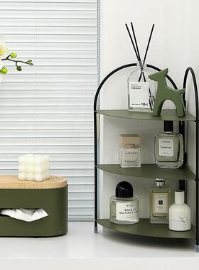 墨绿色收纳层架 转角架置架 厨房台面三杯层HM2206杂物 i物ns风铁