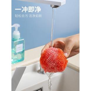 纳米钢球家用洗碗不掉丝清洁厨房刷锅神渣器带丝手柄不球伤锅