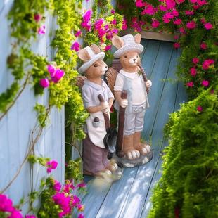 可爱松鼠摆件落装 地MR110423创意卡通花园饰物动雕塑院布置民俗庭