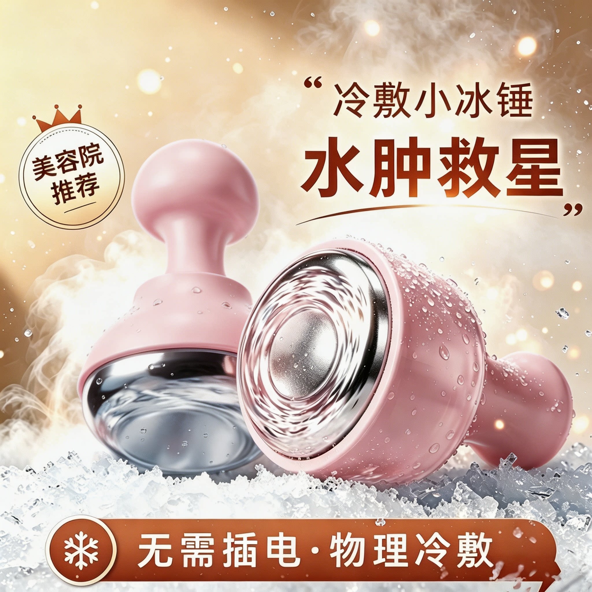 冷敷小冰锤物理冷敷水肿救星无需插电面部消肿按摩美容仪收缩毛孔