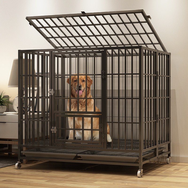 狗笼子大型犬室内宠物笼泰迪金毛拉布拉多萨摩小中型加粗折叠狗笼
