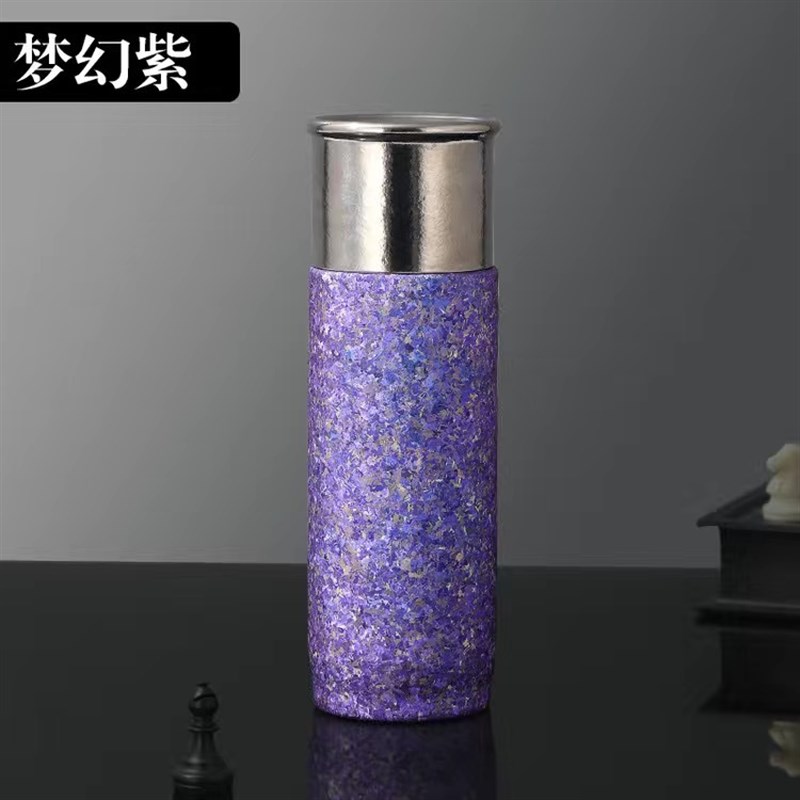 磁吸盖内外纯钛保温杯大容量便携焖茶杯商务泡茶杯子礼品钛杯