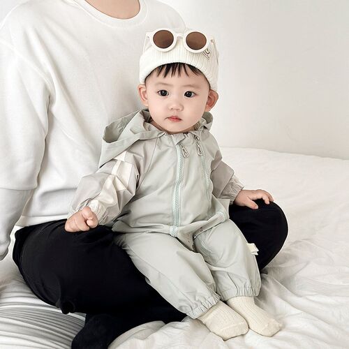 【加工定制】新起点服饰婴儿秋装连体衣男宝宝外出服春秋款爬爬服
