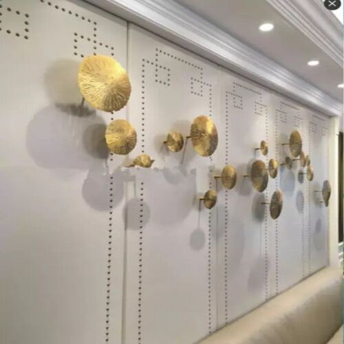 欧式金属铁艺镂空荷叶荷花壁挂客厅美容K院酒店软装墙饰挂件壁饰