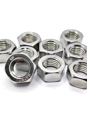 304/316L不锈钢螺母六角螺帽螺丝帽M4M5M6M8M110M12M14M16M20M22m