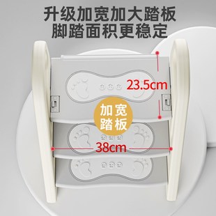 儿童洗手梯子宝宝洗漱台阶踩脚踏凳可折叠婴儿洗脸池楼扶手增高凳