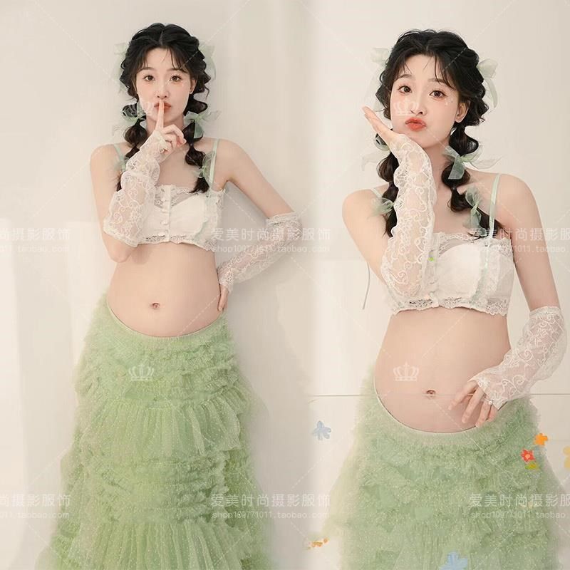 影楼情侣孕妇主题拍照新款冷酷黑色套装孕妈咪辣妈艺术照摄影服装