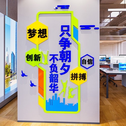 办公室墙b面装饰画励志标语贴纸公司企业文化高三教室激励文字