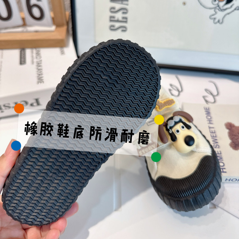 儿童幼儿园室内鞋男孩入园春秋四季白色布鞋男宝防滑男童小白鞋潮