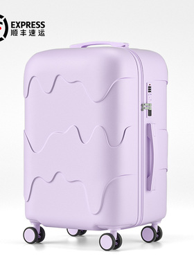 紫色行李箱女2024新款28寸大容量旅行拉杆密码皮箱子结实耐用加厚