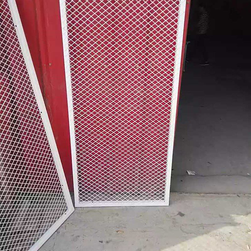 菱形网格网片装饰背景墙工业风吊顶铁丝网装饰墙面铁艺网格照片墙