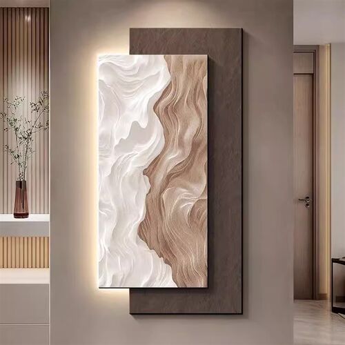 高级感抽象入户玄关装饰画现代简约高端走廊过道挂画尽头墙壁灯画