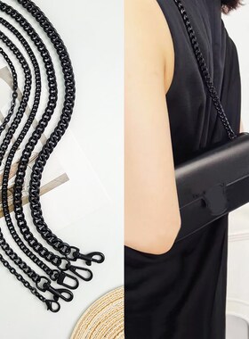 衣特黑色包包链条改造单买金属腋下斜挎J肩带替换包带配件链子肩