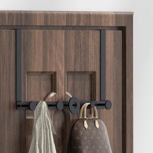 静音门后挂钩3.5cm厚门卫生间浴室门上卡夹式 衣服毛巾收纳置物架