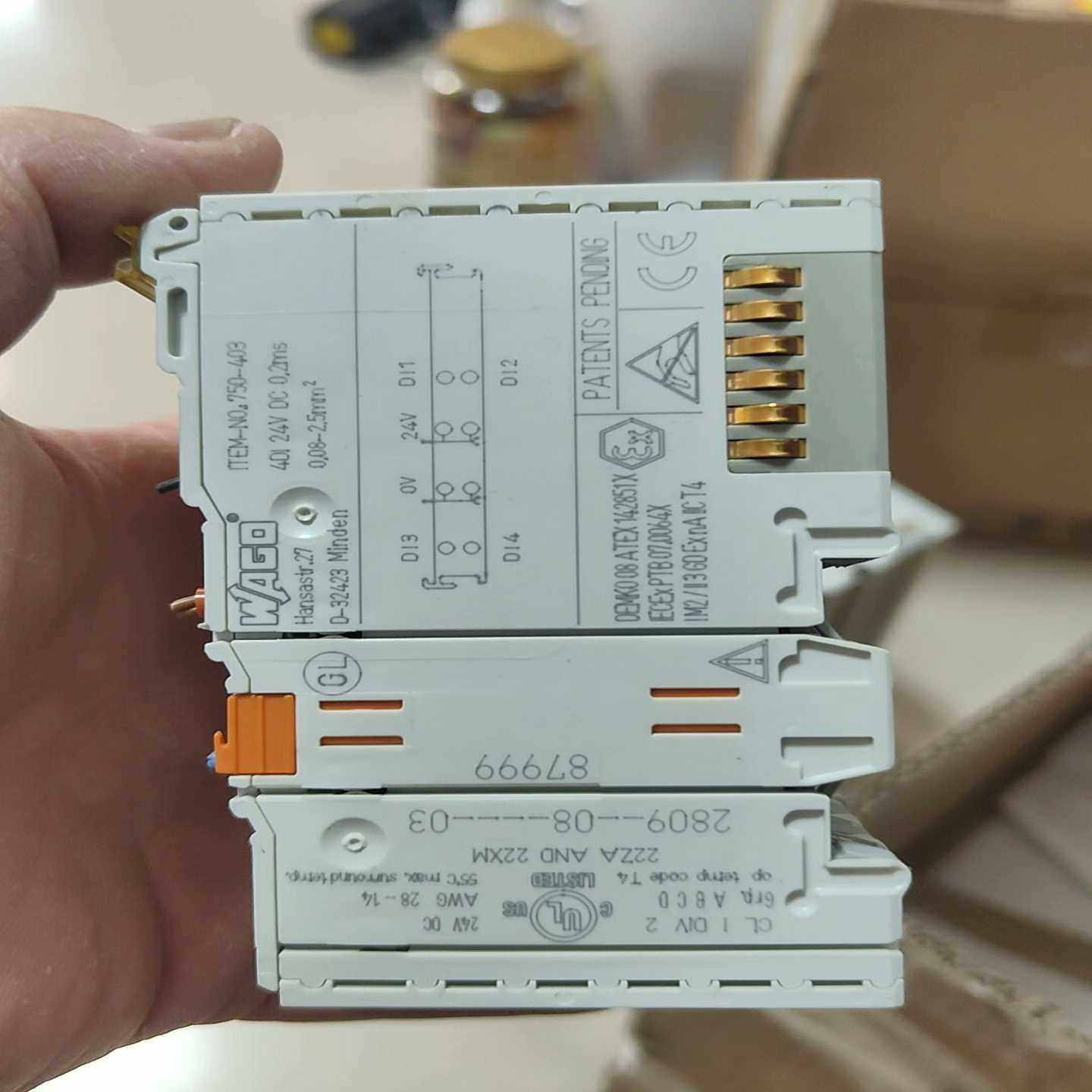 WAGO万可接线端子模块750-403，拆机品，功能完好。2--议价商品