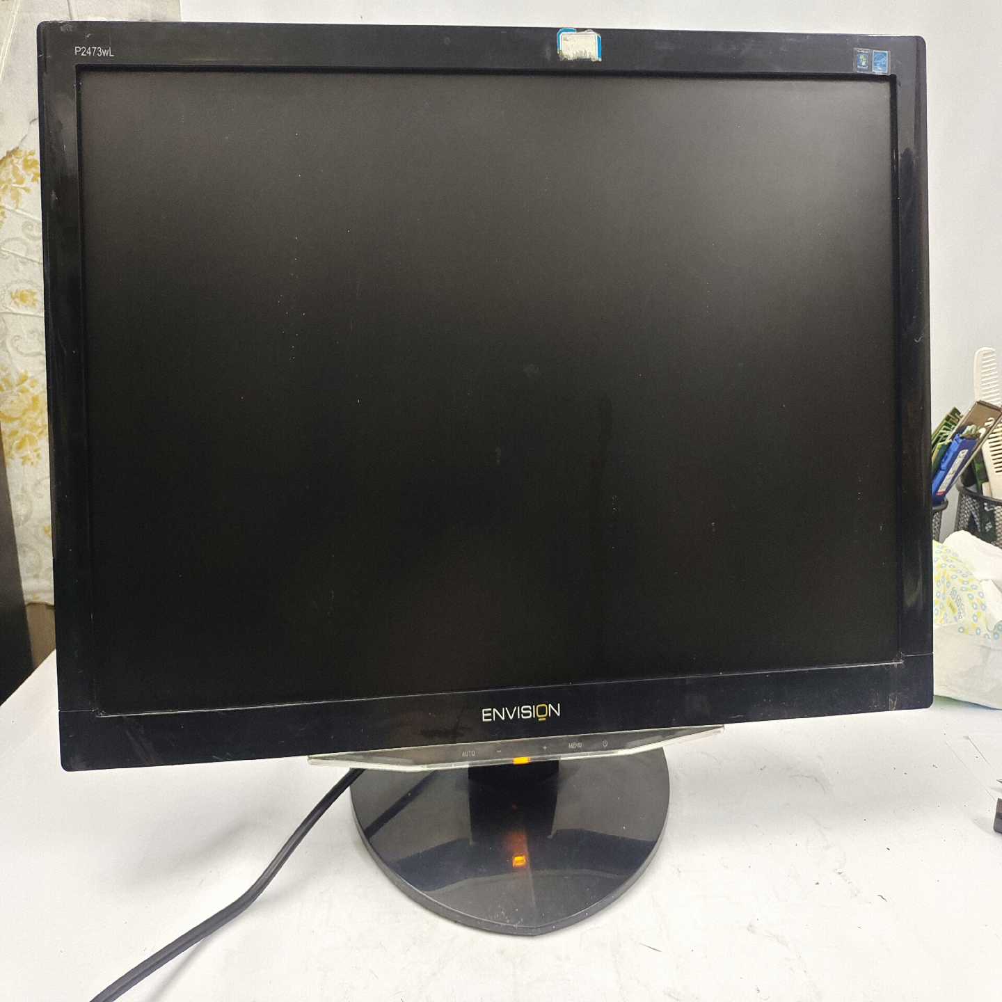 24寸液晶显示器ENVISION显示器完好无损，通电--议价商品