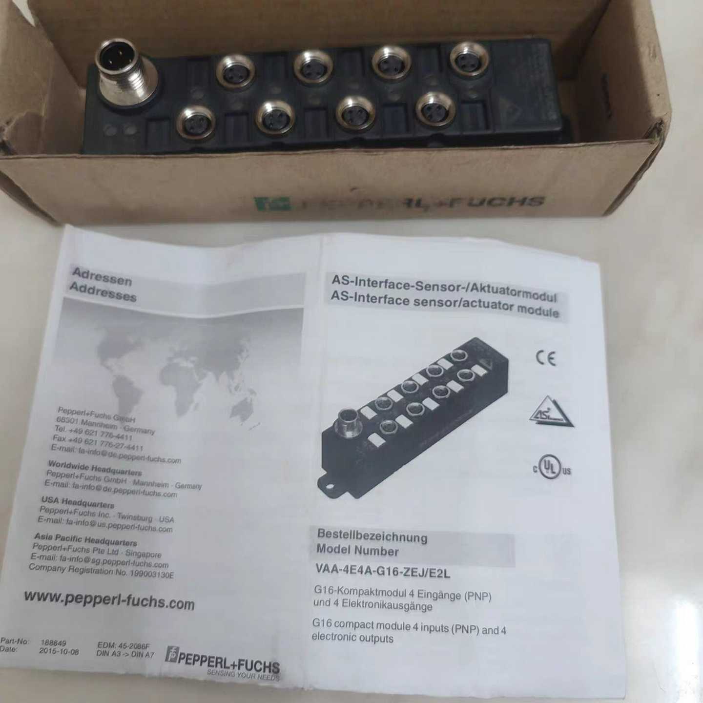 PF倍加福VAA-4E4A-G16-ZEJ/E2L集线模块询价