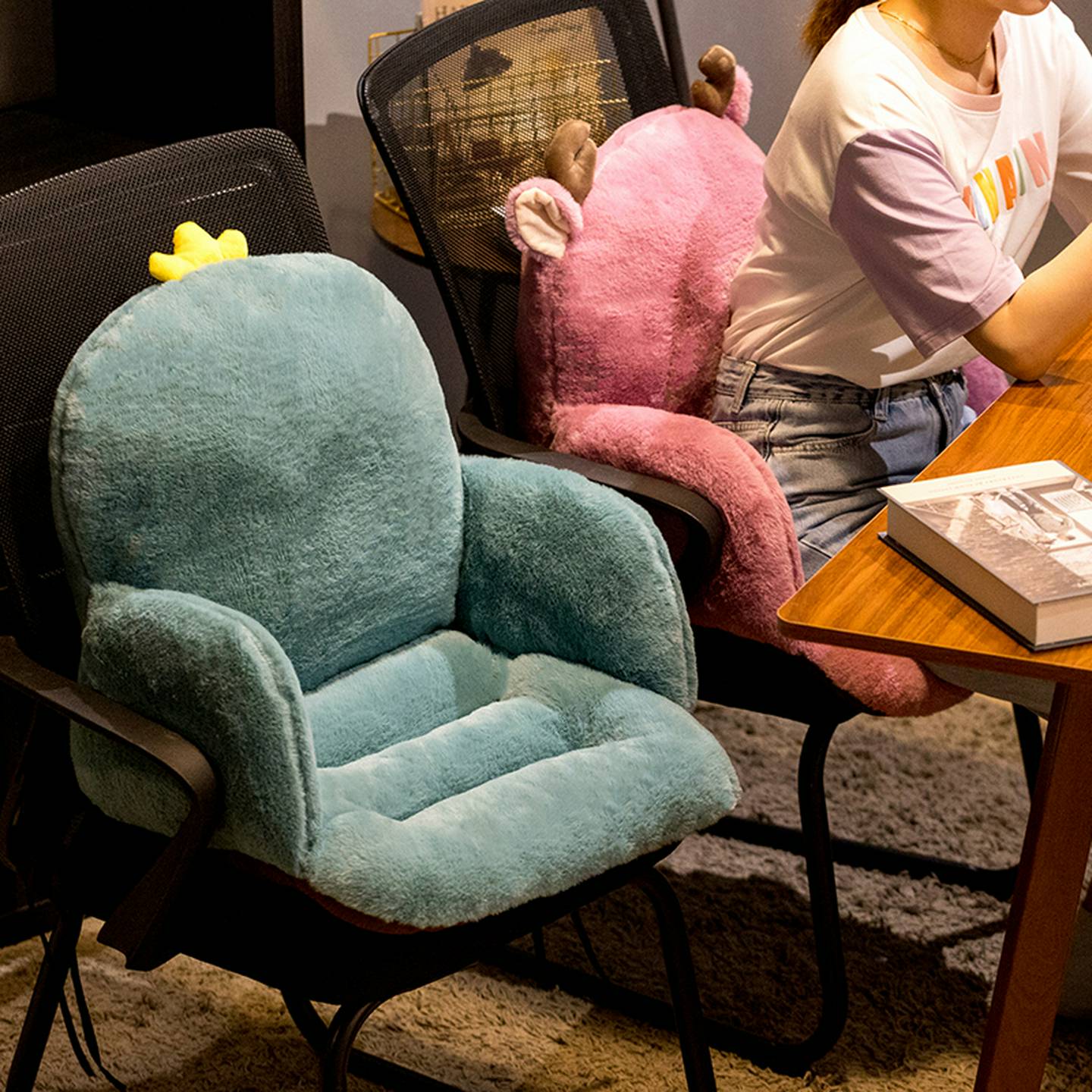 办公室久坐护腰靠垫坐靠一体垫子孕妇靠背垫椅子靠枕工位坐垫神器