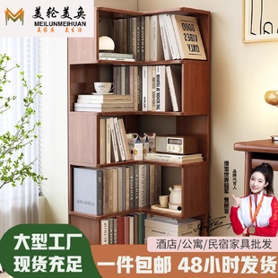 简约实木多层角柜转角书柜家用储物柜收纳置物架客厅卧室角落书架
