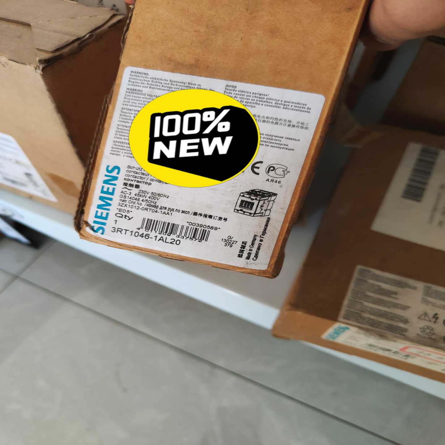 3RT1046-1AL20功率接触器AC95 A 45 kW~议价