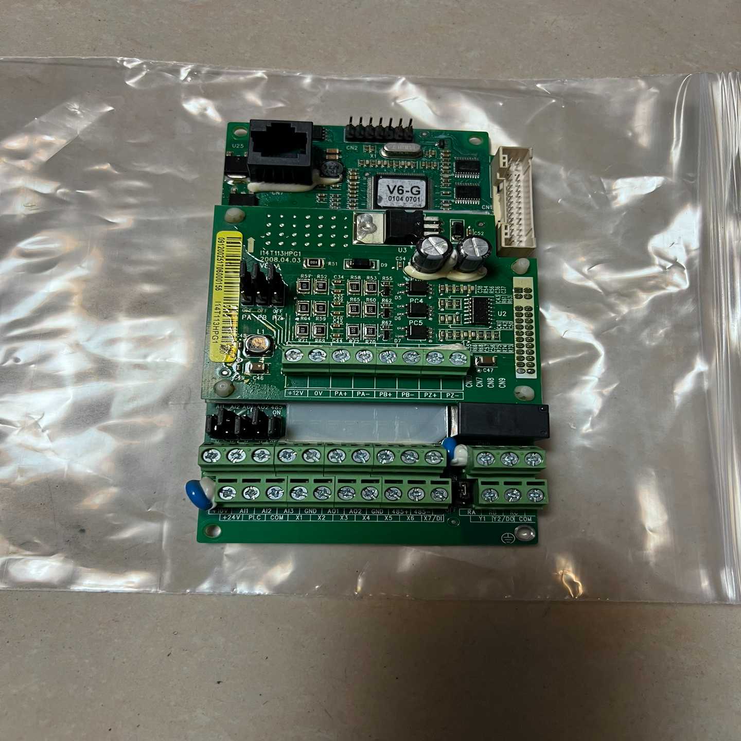 蓝海华腾V6系列37KW变频器主板V6-G带PG卡，询价
