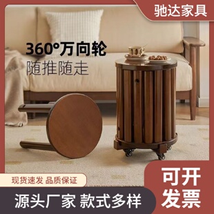 实木叠叠多功能凳子组合茶几圆凳客厅家用叠放餐桌板凳现代吃饭