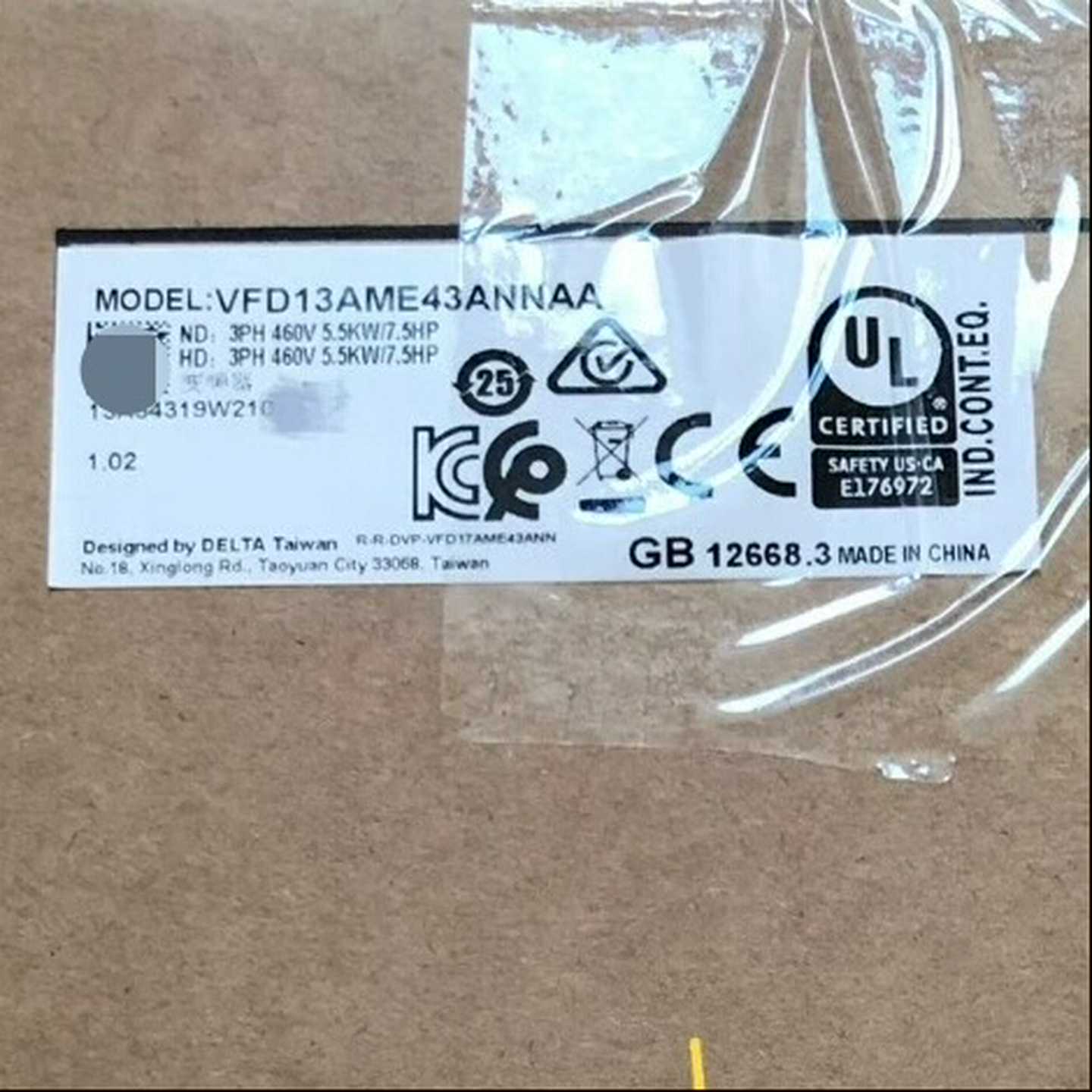 VFD13AME43ANNAA，全新变频器