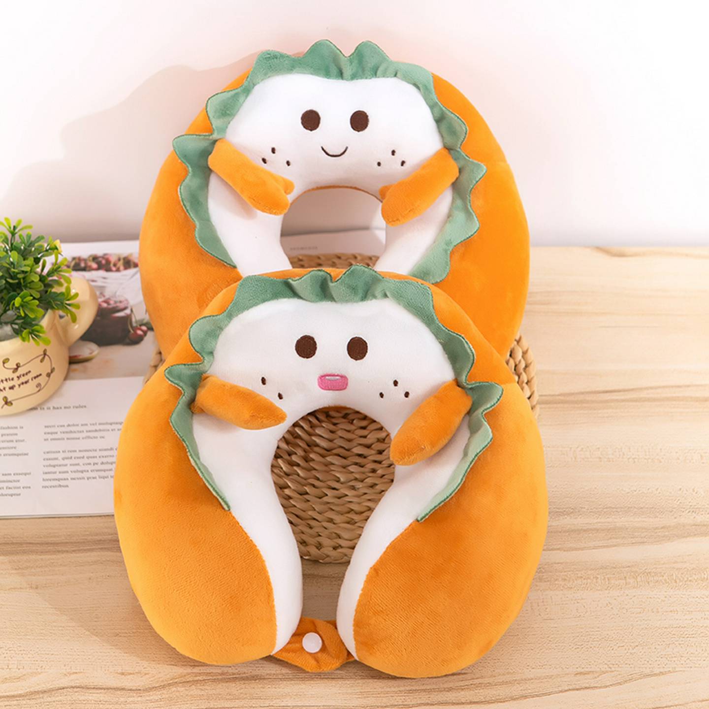 儿童卡通U型枕旅行脖枕颈枕定制logo枕头护颈枕办公室午睡枕礼品