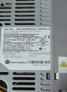 AB罗克韦尔变频器22F-A2P5N1033台实物拍询价