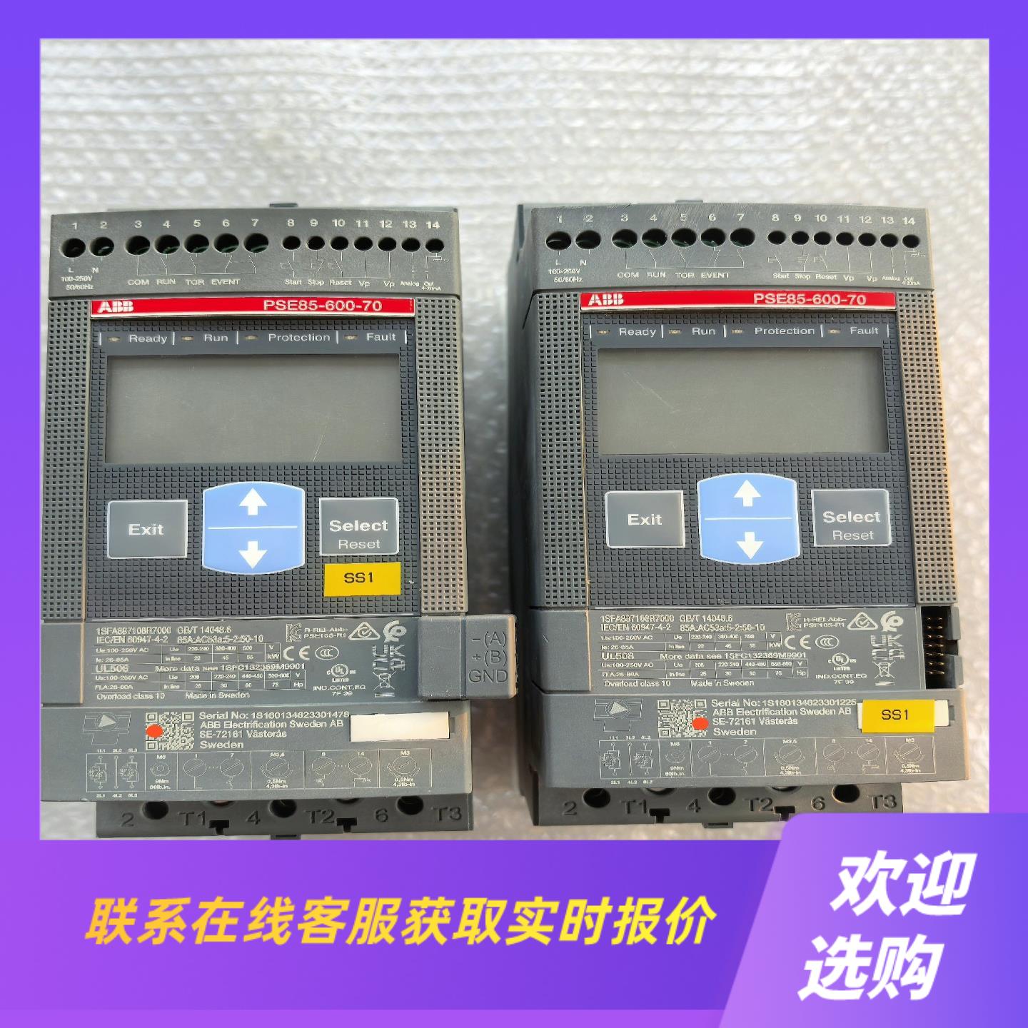 PSE85-600-70 ABB软启动拆机件拍前询价下单