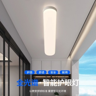 护眼走廊过道灯简约现代阳台入户玄关灯衣帽间北欧极简长条吸顶灯