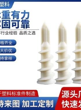 厂家直销膨胀螺栓膨胀壁虎螺丝塑胶石膏板专用膨胀塞批发螺钉