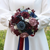 歐式婚禮新娘手捧花仿真家居裝飾花束結(jié)婚拍照道具婚慶場景布置