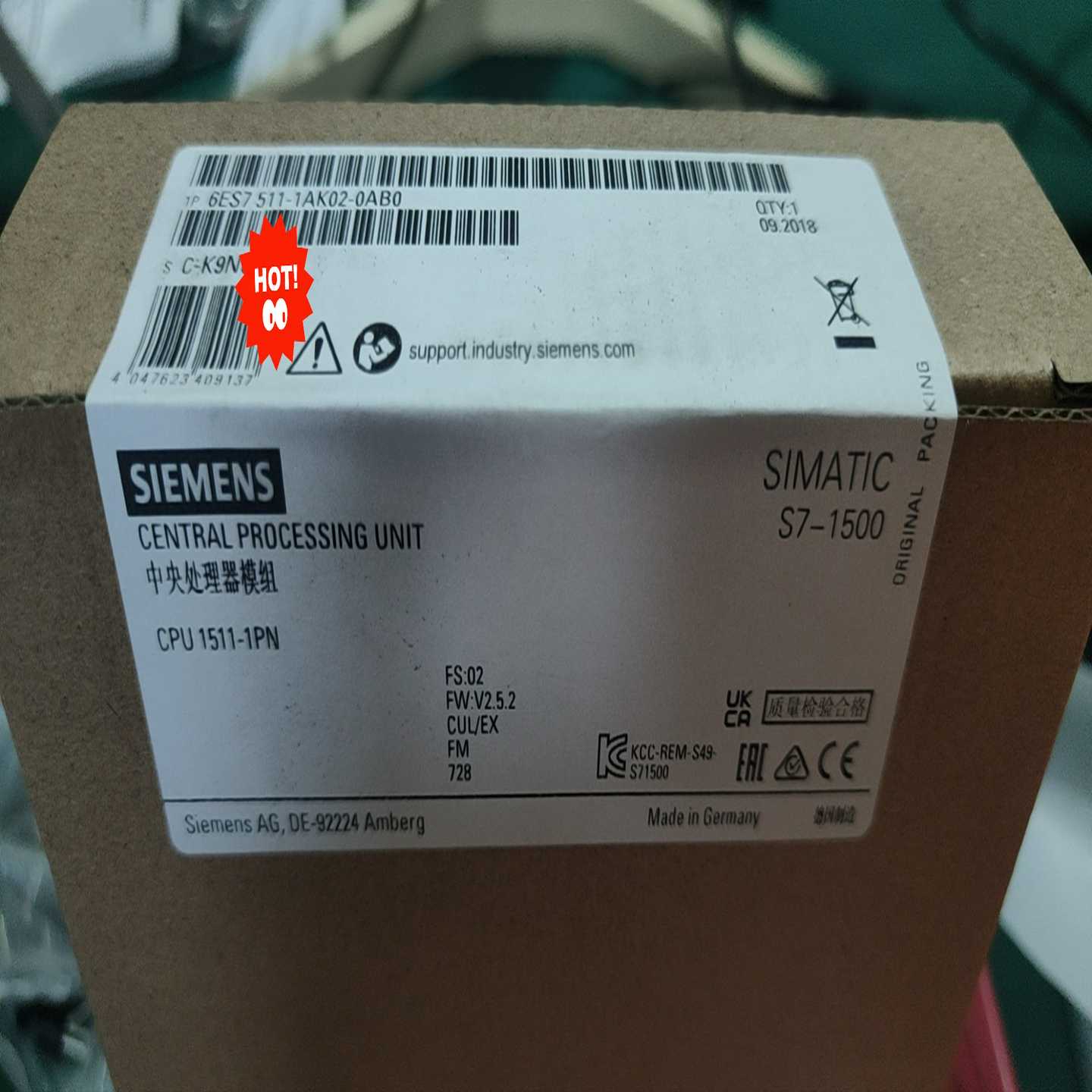 未开封6ES7511-1AK02-0AB0当天发询价