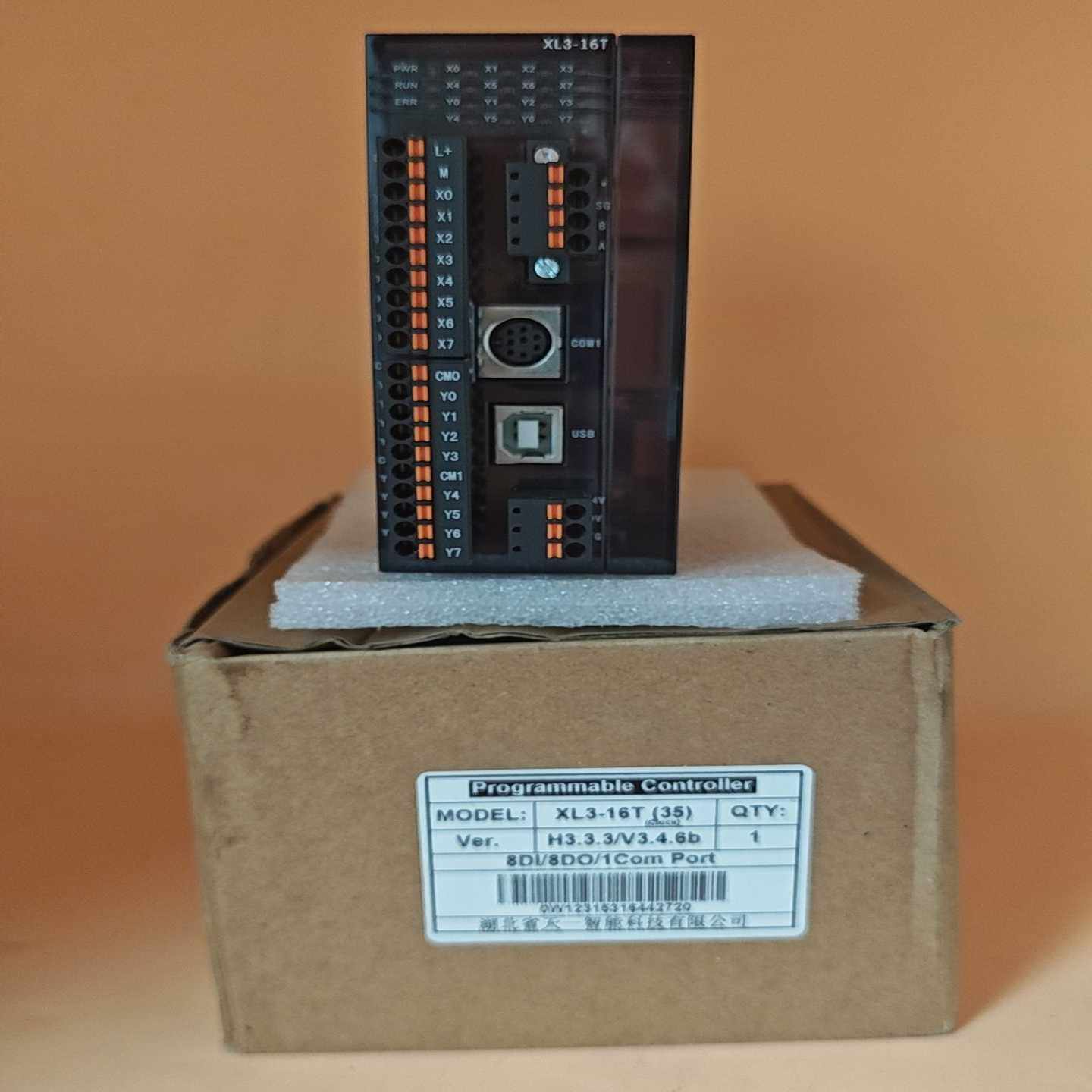 出售PLC控制器，型号XL3-16T，8DI/8DO/1