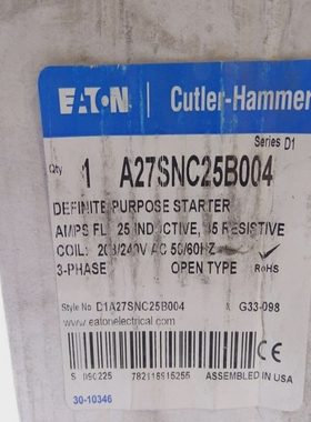 EATONCORPORATIONA27SNC25B004MOTORSTARTER