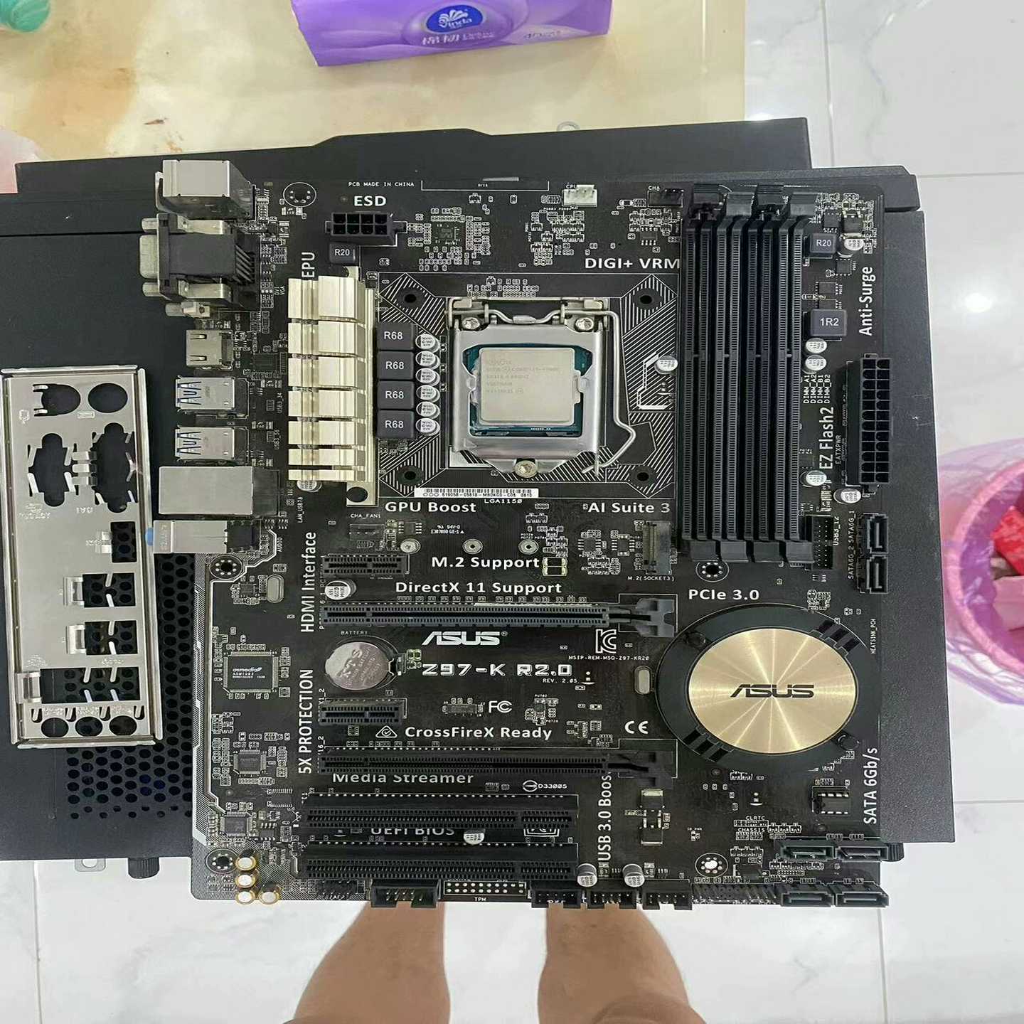 华硕豪华大板z97-kr2.0主板有挡板--议价商品