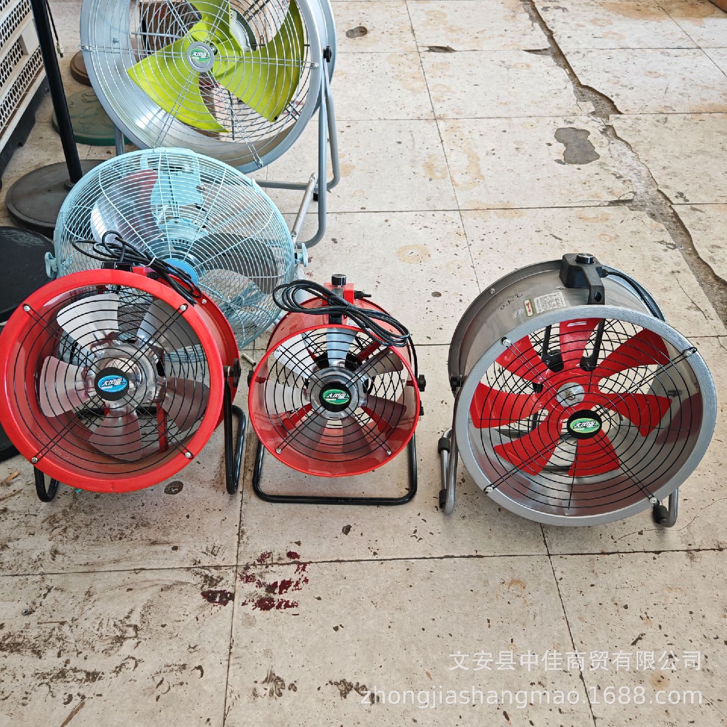 手提式轴流风机220V移动式排风扇抽风鼓风机高速喷漆工业通风设备