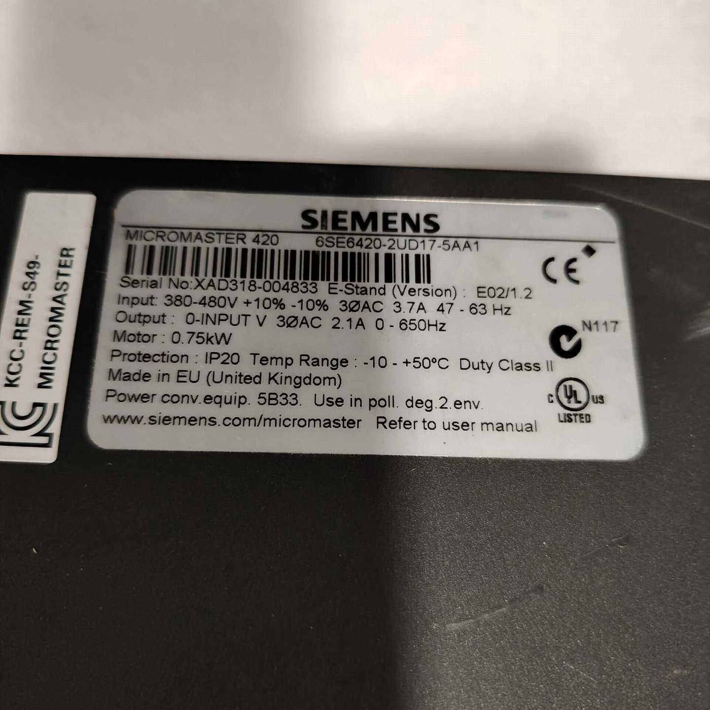 变频器6ES6420-2UD17-5AA1成色如图适用