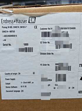 EH电磁流量计W400，型号5W4C1H-AAELHA0