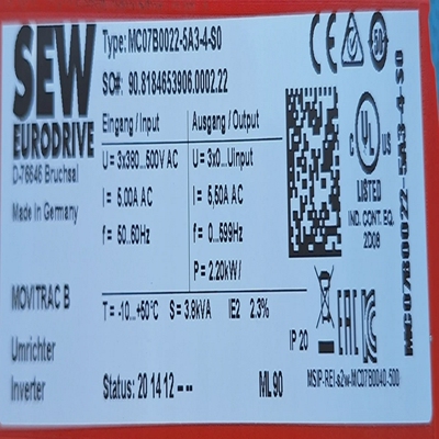 SEWEurodrive2.2kWMC07B0022-5A3-4-S0逆变器