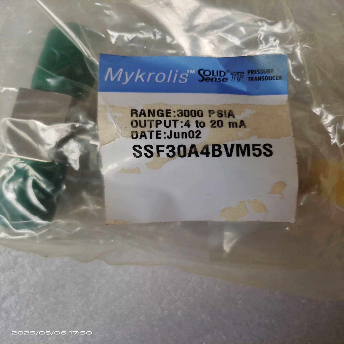 MykrolisSSF30A4BVM5S压力传感器，全新未--议价商品