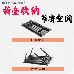 单层折叠桌简约家用办公电脑会议培训桌椅户外长条摆地摊木小桌子