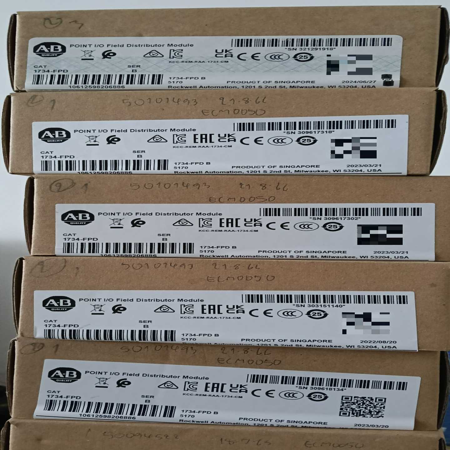 AB罗克韦尔1734-FPDB模块，全新原装，新加坡产，带