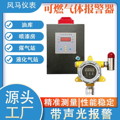 工业可燃气体报警器喷漆房油漆浓度报警探测器