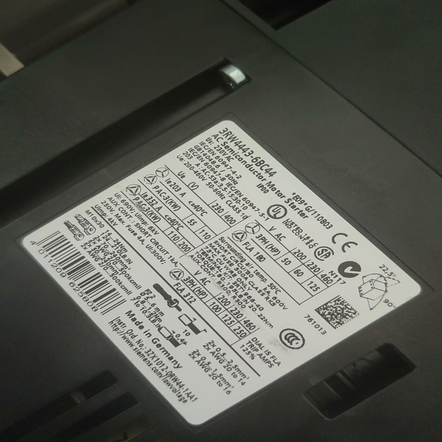 3RW4443-6BC44裸机，成色好，，实物询价