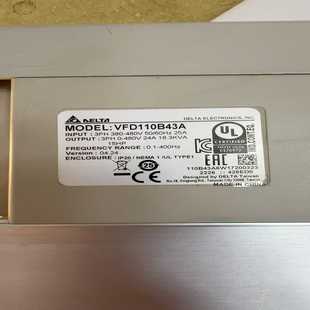 询价 VFD110B43A 台达变频器11KW 柜 成色非常漂亮 装
