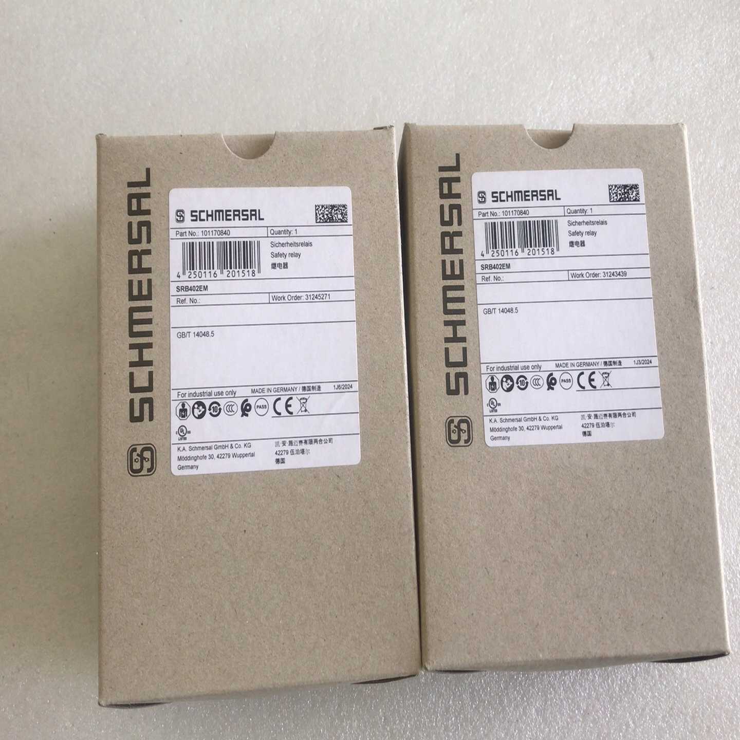 施迈赛SCHMERSAL安全继电器SRB402EM-2询价