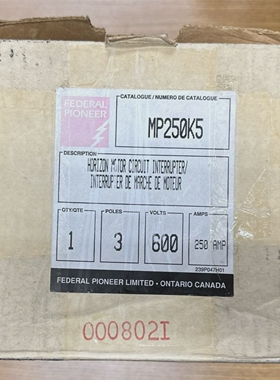 FEDERALPIONEERMP250K5250A3P600VCIRCUITBREAKER**NEWI