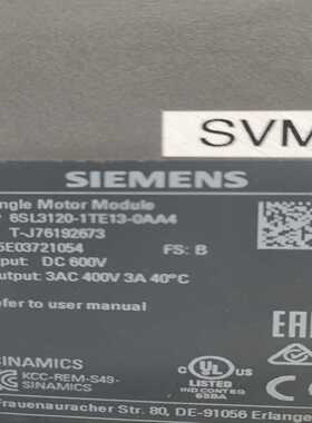 询价~6SL3120-1TE13-0AA4，成色可以清理，功